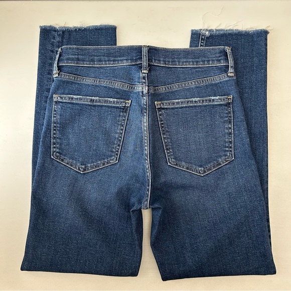 GAP High Rise Cigarette Jeans Slim Straight Leg Dark Indigo Blue Denim Size 26 - Picture 14 of 16